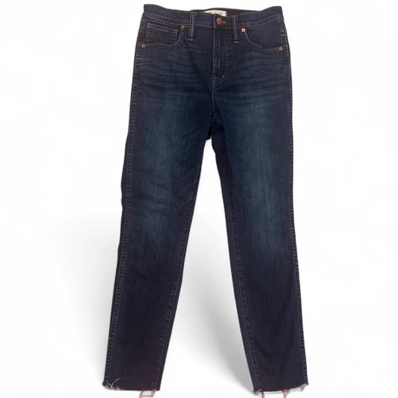 Madewell 10” High Rise Skinny Jeans | Dark Washed | 25” Inseam | Size 27 - Picture 2 of 8